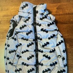 Kids Bat Print Puffer Vest